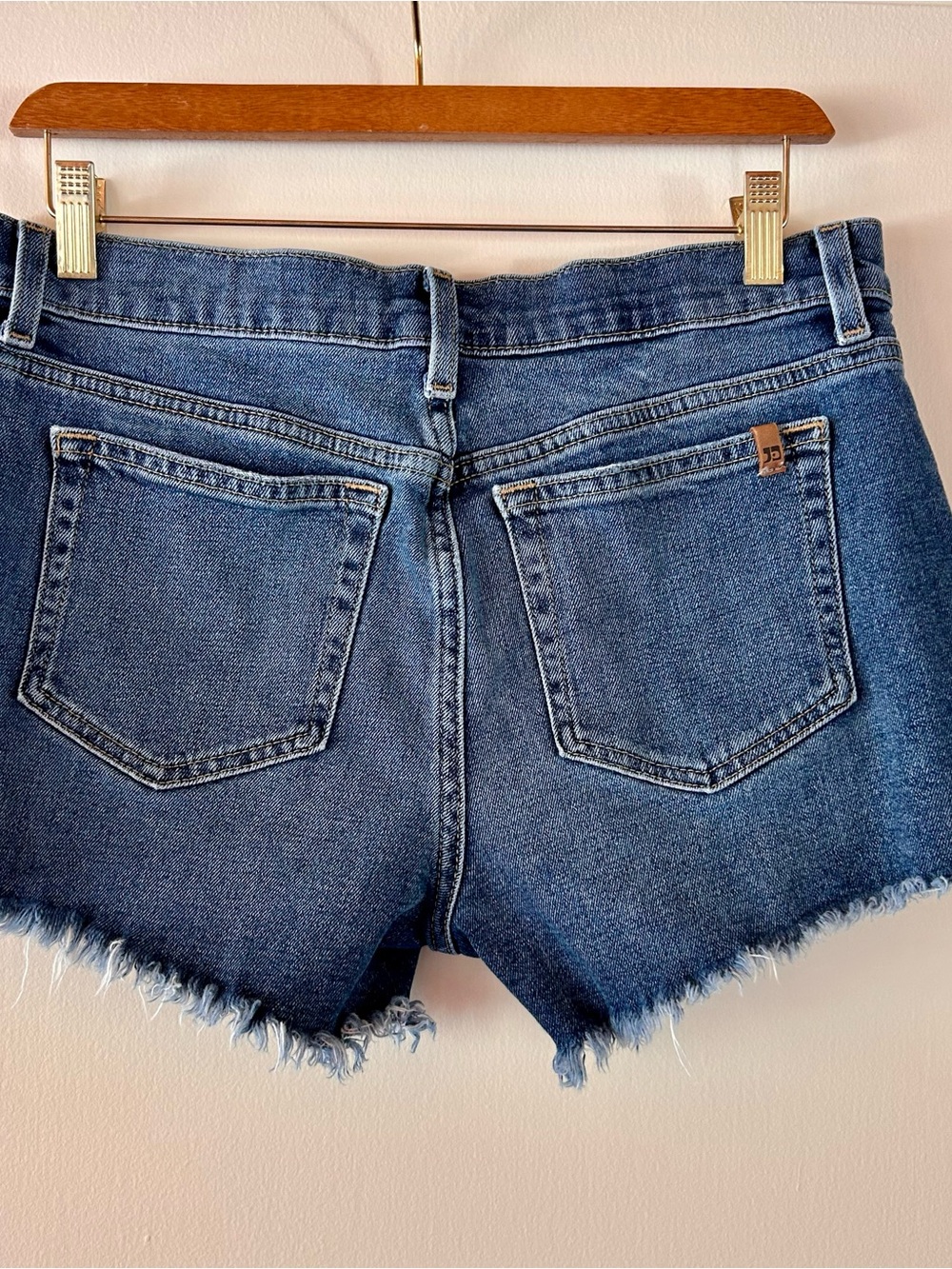 Classic Joes Jeans Blue Dark Denim Frayed Cutoff Shorts - Picture 3 of 8
